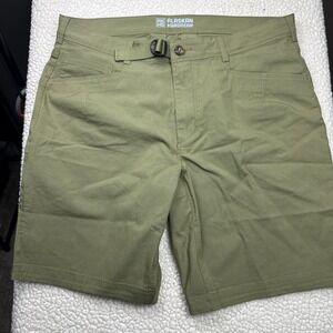 Alaskan Hardgear Free Rein Shorts Mens 38 Duluth Trading 10' Green Stretch NWOT
